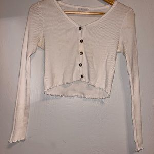 Cropped cardigan top